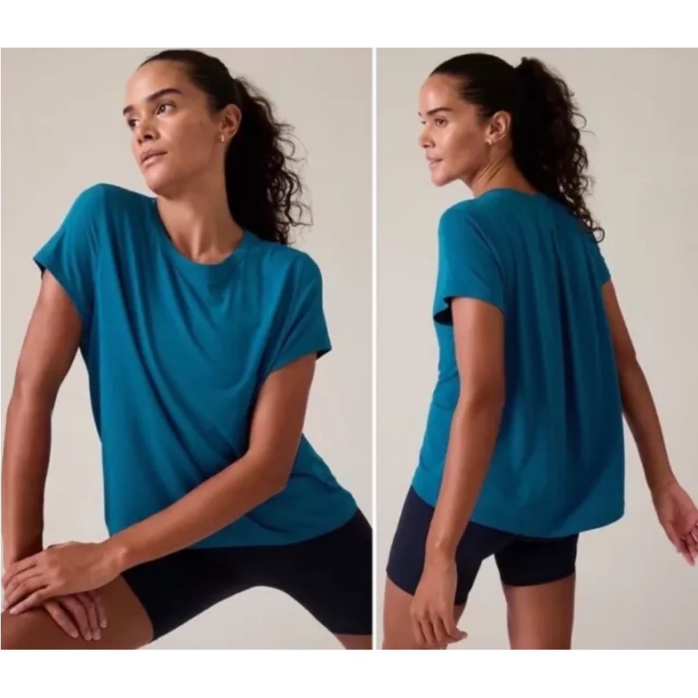 NWT Athleta Dark Lapis Blue With Ease Tee